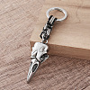 Vintage 304 Stainless Steel Raven Skull Keychains VE1256-5