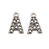 Letter 304 Stainless Steel Rhinestone Charms STAS-H240-24A-P-1