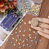 100Pcs 2 Colors Cross 304 Stainless Steel Charms STAS-SC0007-53-3