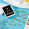 16Pcs 4 Styles Star Zinc Alloy Brooches JEWB-HY0001-41G-4