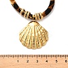 304 Stainless Steel Pendant Leopard Print Flannel Cord Necklaces NJEW-K289-01C-G-3
