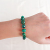 Natural Turquoise Oval Beaded Bracelets for Women FS-WG33916-02-2