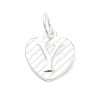 925 Sterling Silver Heart with Capital Letter Charms STER-S009-13Y-S-1
