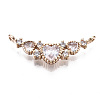 Brass Micro Pave Clear Cubic Zirconia Pendants Links X-KK-S359-162-RS-1