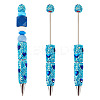 2Pcs Polymer Clay Rhinestones Ball-Point Pen OFST-TA0001-03F-1