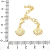 Cross Brass Micro Pave Cubic Zirconia Chain Extender KK-Z084-05G-3
