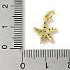 Brass Micro Pave Cubic Zirconia Charms KK-M283-22F-01-3
