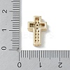 Rack Plating Brass Micro Pave Clear Cubic Zirconia Beads KK-A220-23B-G-3