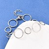 304 Stainless Steel Link Chain Bracelets for Women BJEW-P373-03B-P-2