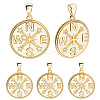 6Pcs Brass Micro Pave Cubic Zirconia Pendants KK-BBC0018-94-1