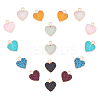 16Pcs 8 Colors Electroplate Druzy Resin Pendants RESI-SC0001-57LG-1