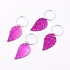Plastic Paillette/Sequin Hair Braid Rings Pendants KEYC-TAC0001-03D-1