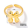 Fashionable Letter Brass Open Cuff for Women UR6840-11-1