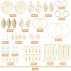 DIY Leaf & Pearl Dangle Earring Making Kits DIY-SC0016-50-2