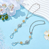 2Pcs Alloy Flower Pendant Decorations HJEW-ME0001-07C-4