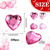 200Pcs 2 Colors Imitation Taiwan Acrylic Rhinestone Cabochons GACR-YW0001-06-2