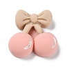 Cartoon Opaque Resin Cherry with Bowknot Cabochons LS-RESI-Q218-01F-1