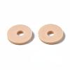 Flat Round Eco-Friendly Handmade Polymer Clay Beads CLAY-R067-10mm-53-6