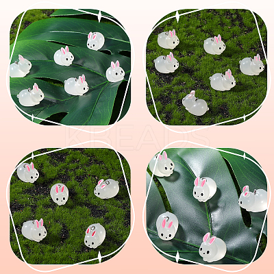 30Pcs Luminous Translucent Resin Pendants RESI-SZ0003-34-1