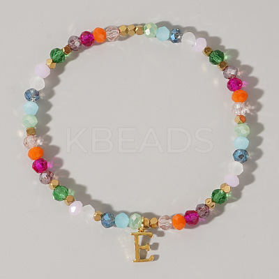 Brass Initial Charm Bracelets KC4213-5-1
