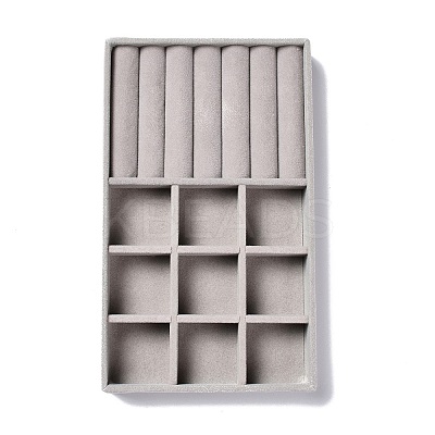 9-Grid Rectangle Velvet Jewelry Trays LS-ODIS-O005-01B-1