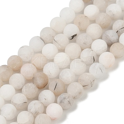 Natural Rutilated Quartz Beads Strands G-T106-326-1