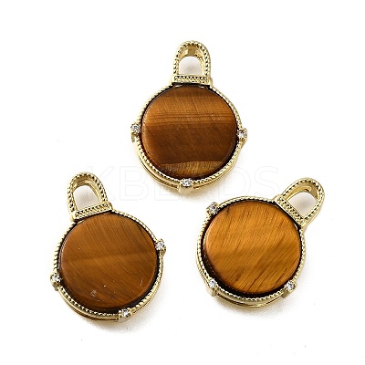 Brass Micro Pave Cubic Zirconia Pendants KK-S523-16G-1