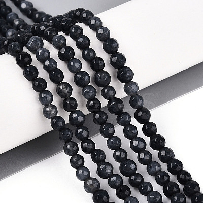 Dyed Natural White Jade Beads Strands G-T139-4mm-60-19-1