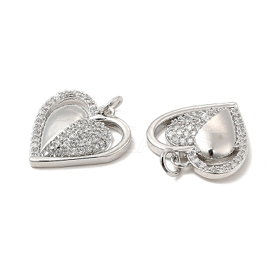 Brass Micro Pave Cubic Zirconia Pendants KK-E068-VB171-1