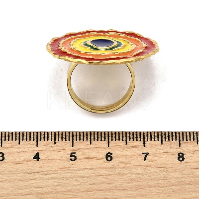 304 Stainless Steel Enamel Finger Rings for Women LS-RJEW-Z096-01G-02-1