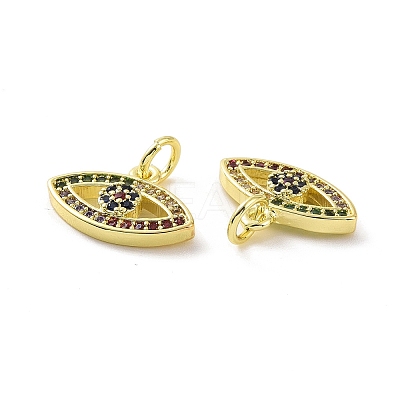 Brass Micro Pave Cubic Zirconia Pendants KK-E068-VF082-1