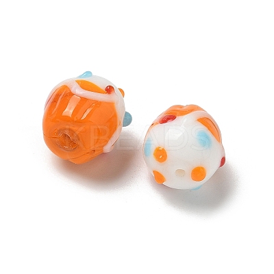 Handmade Lampwork Bumpy Beads LAMP-M022-01F-1