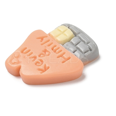 Street Sign Opaque Resin Cabochons RESI-E044-01A-1