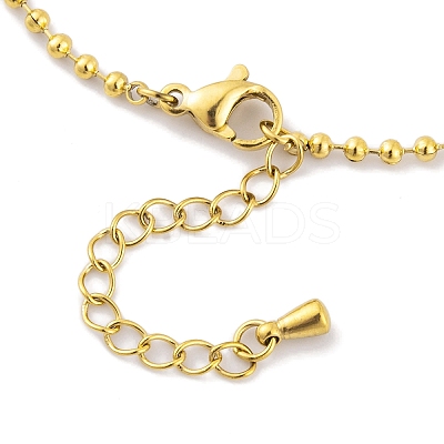 Ion Plating(IP) 304 Stainless Steel Chains Anklet AJEW-H148-10A-G-1