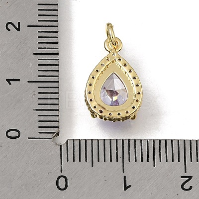 Brass Glass Pendants KK-C262-49G-1