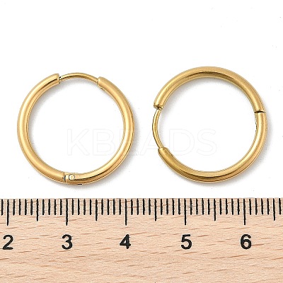 304 Stainless Steel Huggie Hoop Earrings LS-EJEW-G272-02-16mm-G-1