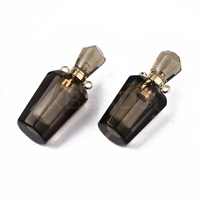 Faceted Natural Smoky Quartz Pendants LS-G-T131-14C-1
