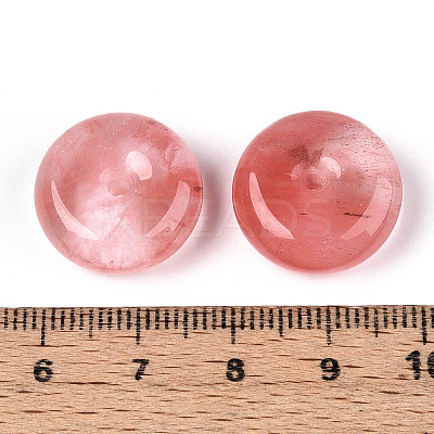 Cherry Quartz Glass Pendants G-N353-05A-14-1