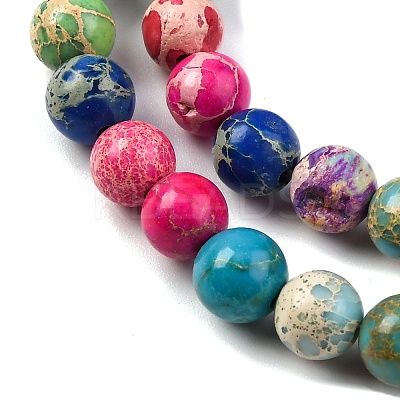 Dyed Natural Regalite/Imperial Jasper/Sea Sediment Jasper Beads Strands G-B124-C02-11-1