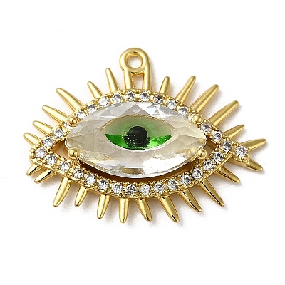 Brass Micro Pave Cubic Zirconia Pendants KK-F865-03G-1