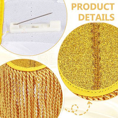 Polyester Tassel Epaulettes AJEW-WH0481-519C-01-1