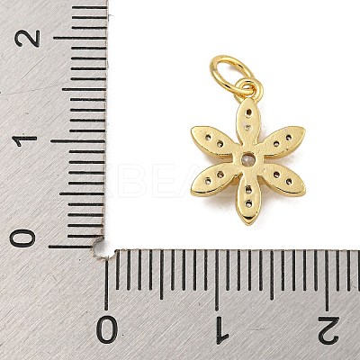 Rack Plating Brass Micro Pave Clear Cubic Zirconia Charms KK-U030-19G-1