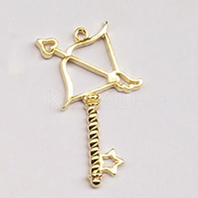 Alloy Open Back Bezel Pendants PALLOY-CJC0004-07G-04-1