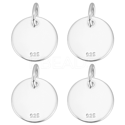 4Pcs 925 Sterling Silver Pendants STER-BBC0005-37B-1