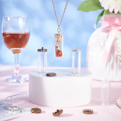 DIY Wish Bottle Pendant Making Kit GLAA-BC0001-25-1