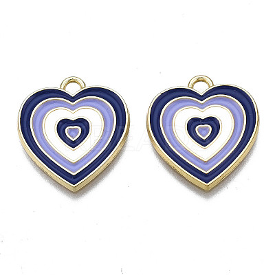 Rack Plating Light Gold Alloy Enamel Pendants LS-ENAM-Q444-014G-RS-1