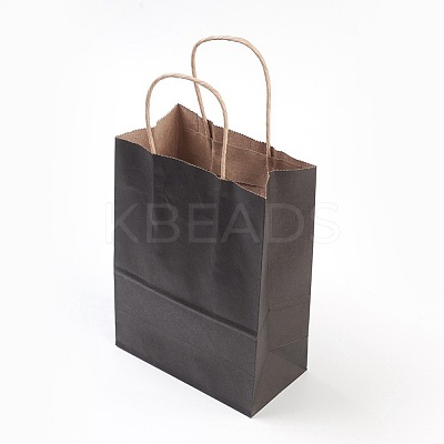Pure Color Kraft Paper Bags AJEW-G019-09B-1