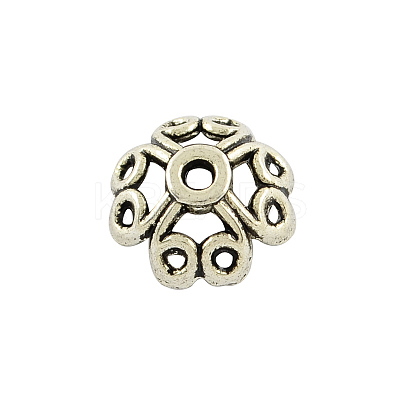 Tibetan Style Alloy 4-Petal Bead Caps LS-TIBE-0561-AS-LF-1