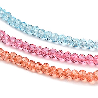 Transparent Painted Glass Beads Strands X1-DGLA-A034-T2mm-A11-1