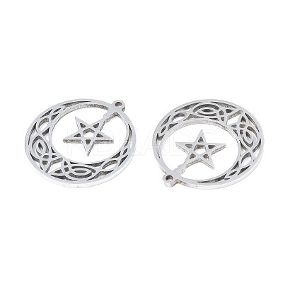 Non-Tarnish 201 Stainless Steel Pendants STAS-N098-044P-1